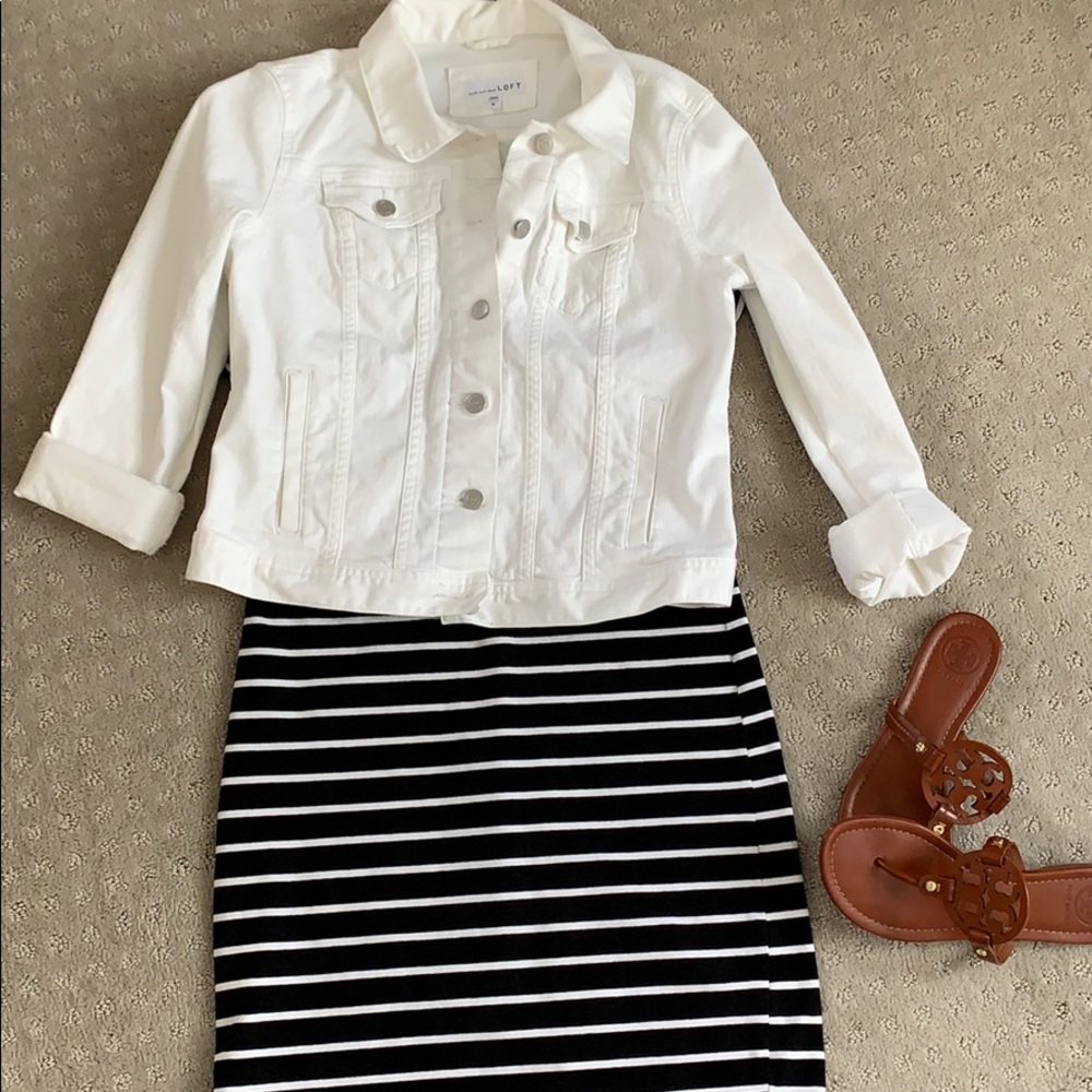 White denim Loft jacket size small